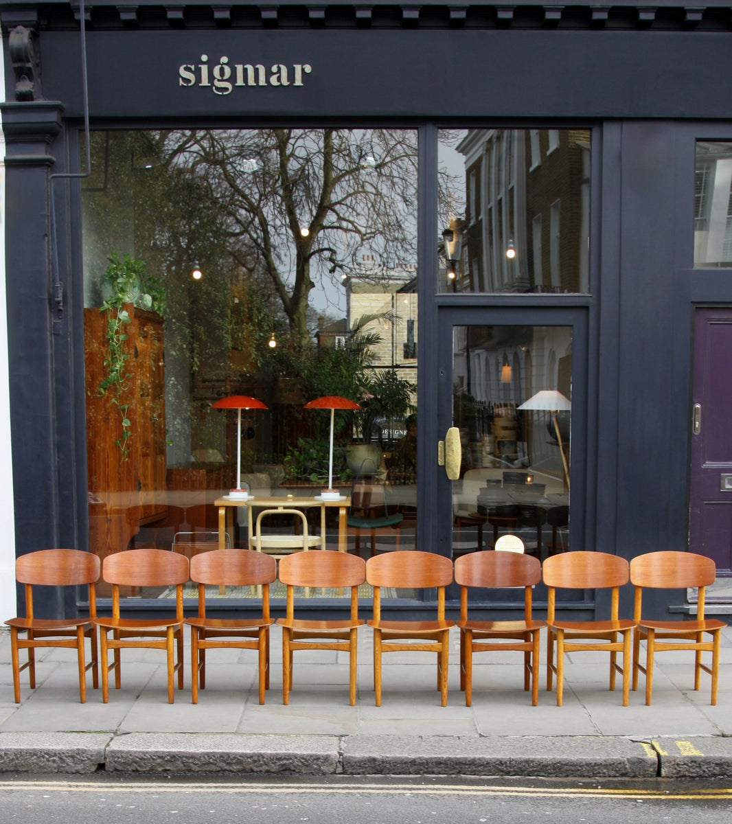 Set of 8 1950s Borge Mogensen chairs