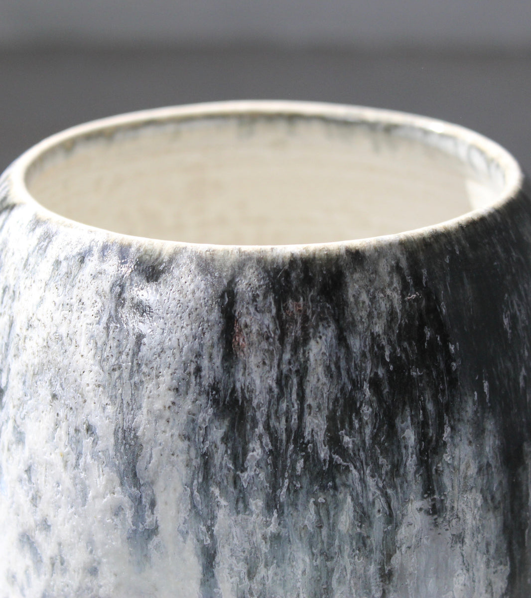 Broad-Shouldered Baluster Vase / Blue Glaze