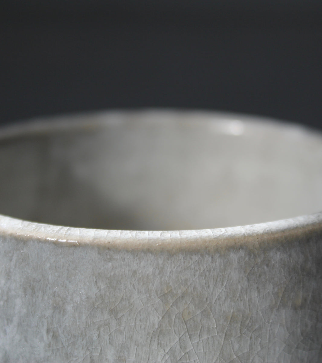 Slender Brush Pot Vase <br> Pearl Glaze