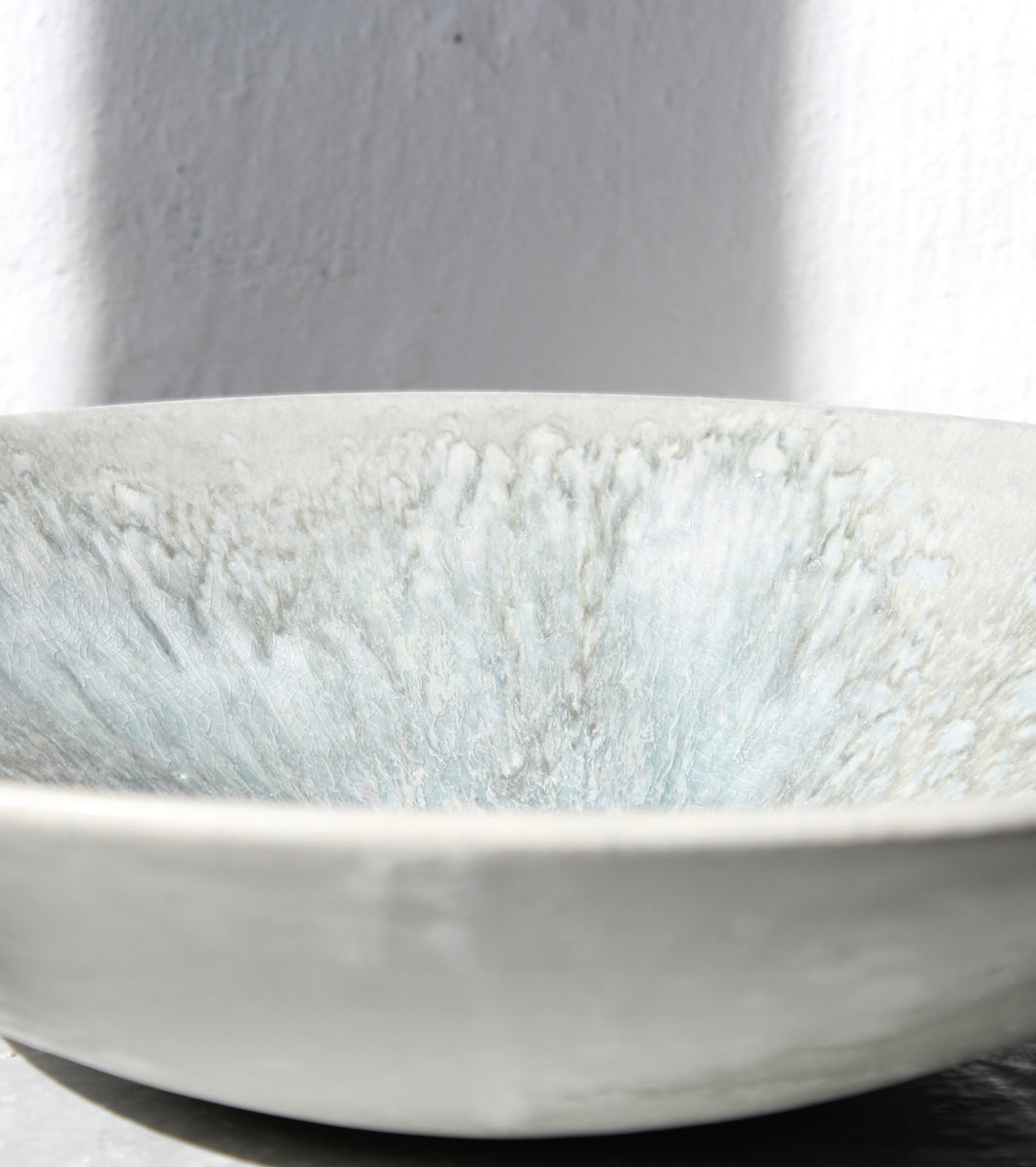 Large Medium Deep Charger / Aquatic Coloured Glaze