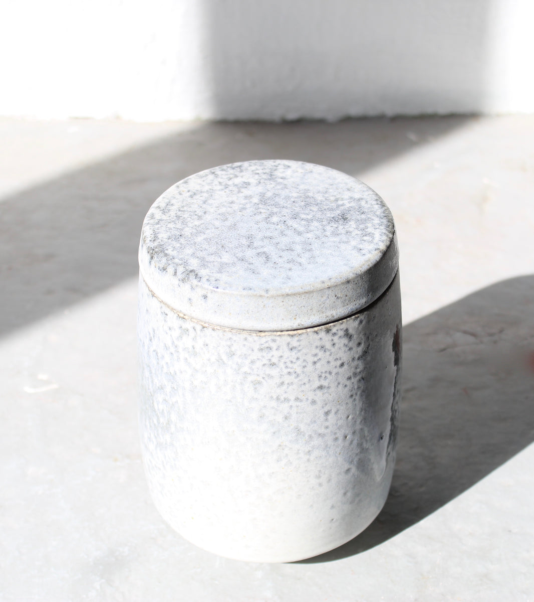 Large Lidded Jar <br> Silver Glaze