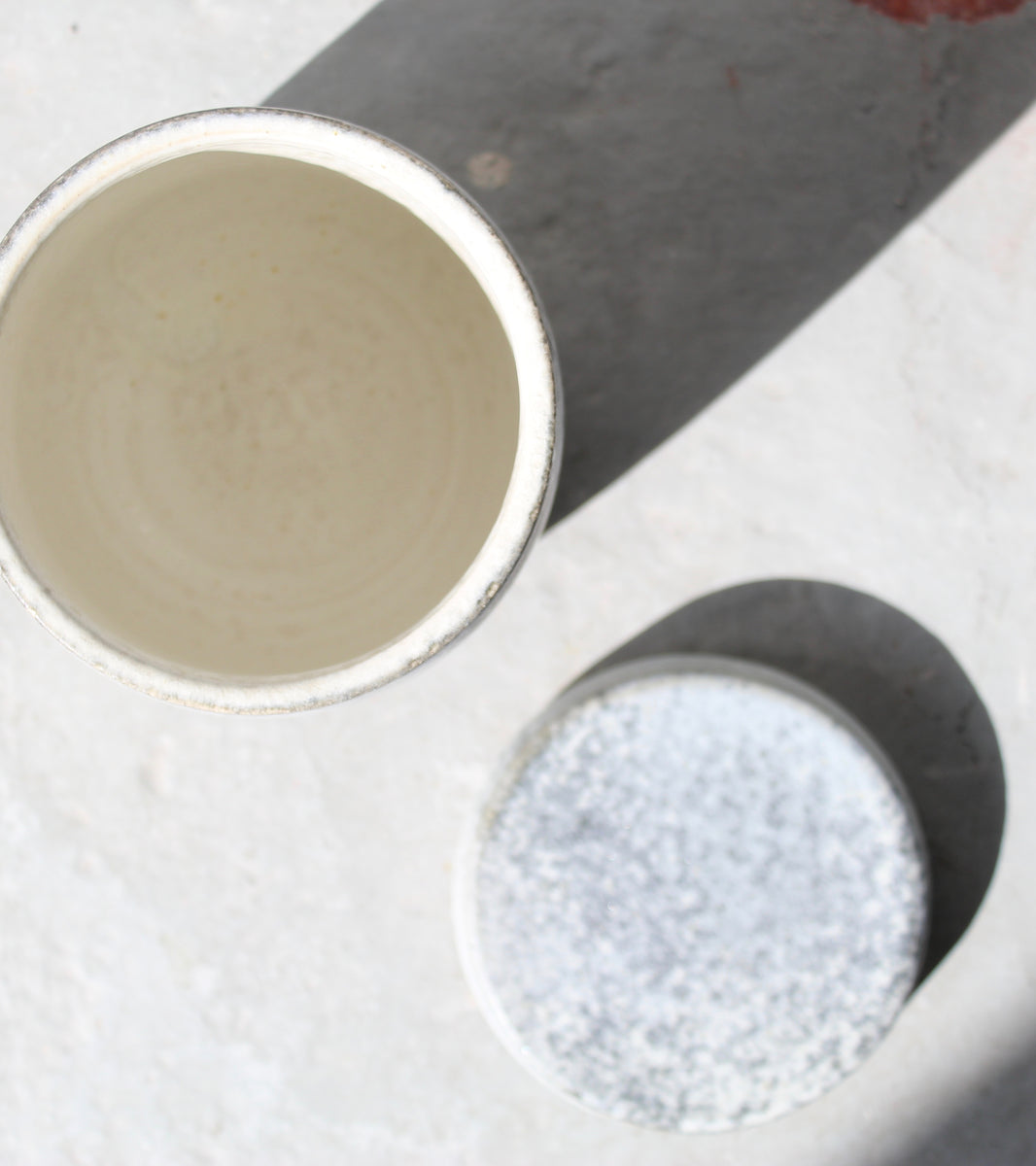 Large Lidded Jar <br> Silver Glaze