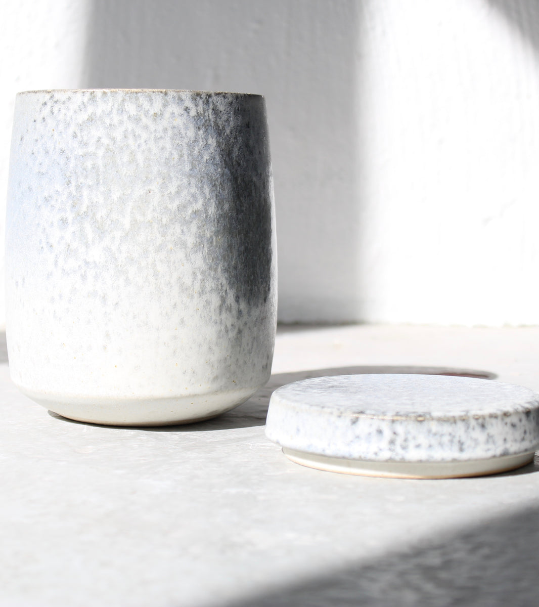 Large Lidded Jar <br> Silver Glaze