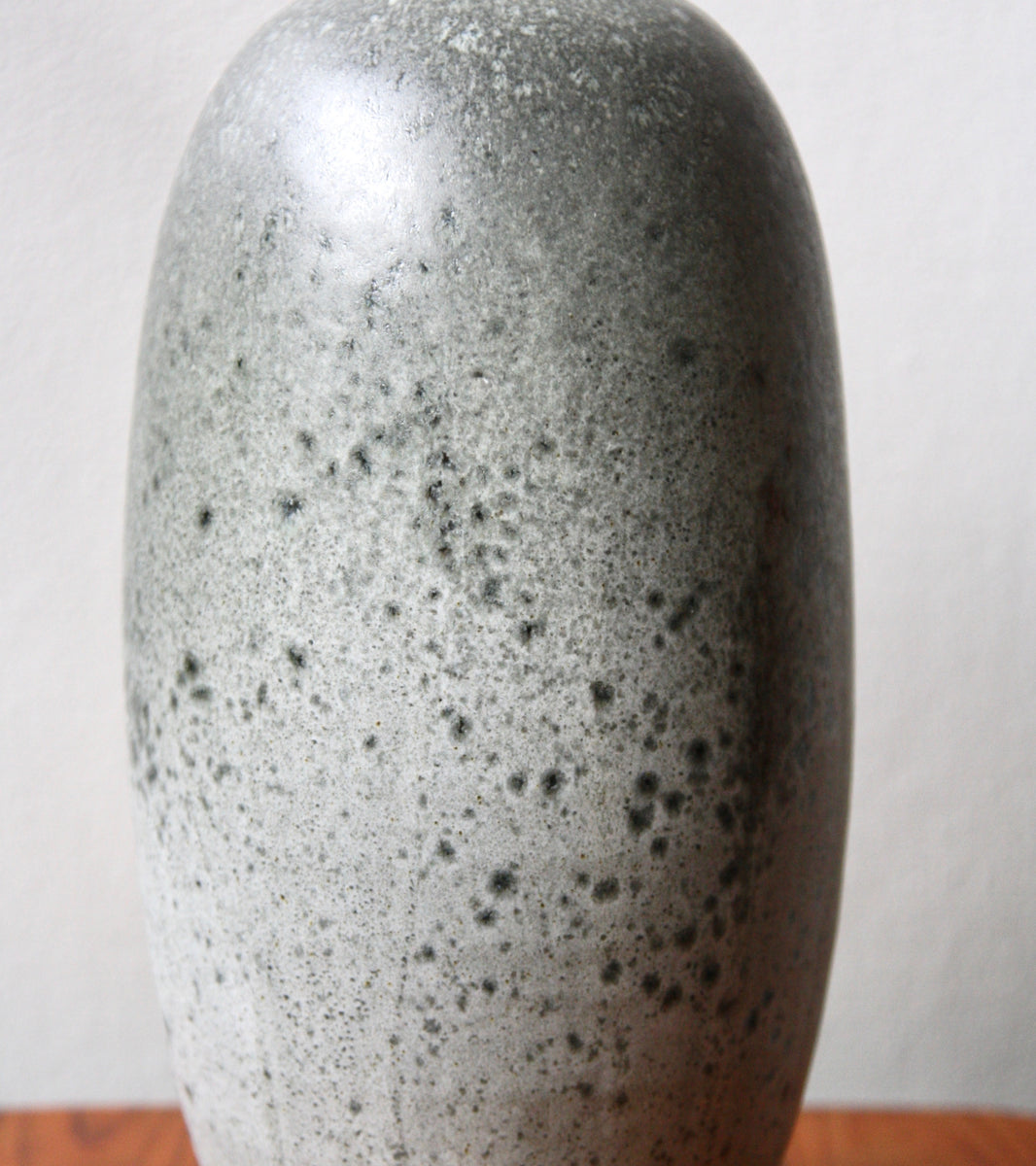 Tall Torpedo Shaped Vase / Granite Glaze