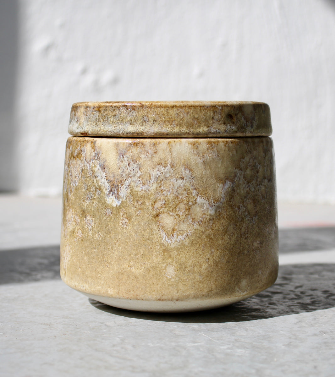 Petite Lidded Jar <br> Sand Glaze