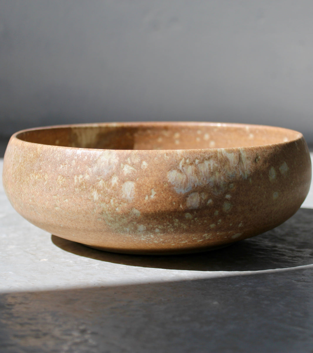 Closed Form Bowl / Terracotta & Green Glaze