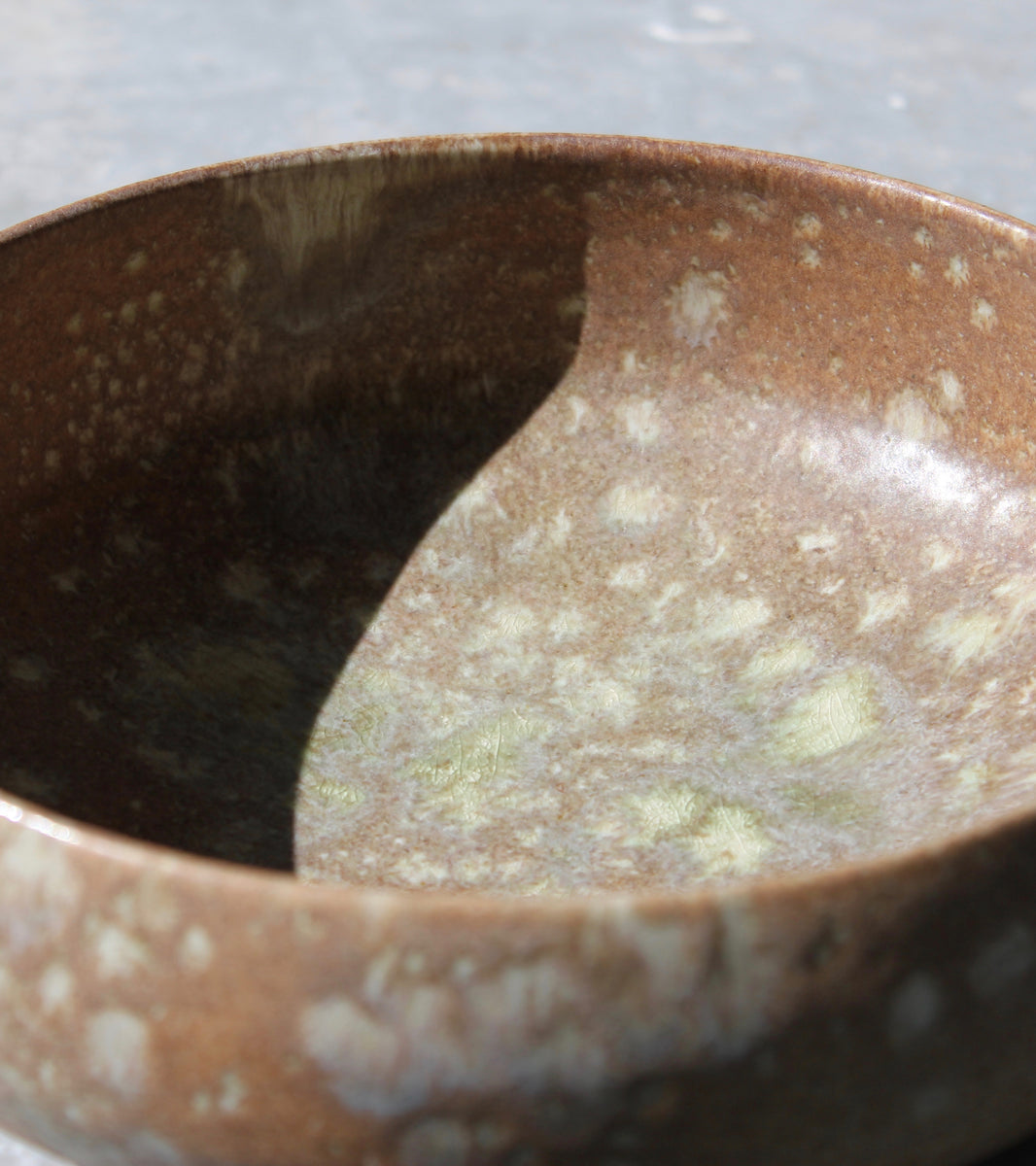 Closed Form Bowl / Terracotta & Green Glaze