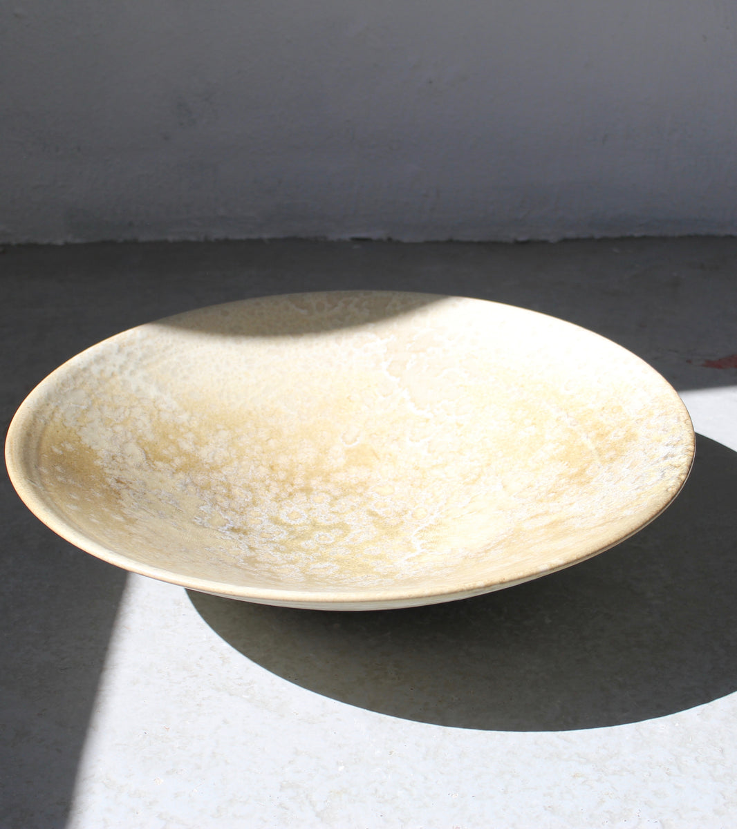 Massive Karahi Shaped Bowl <br> Sand Glaze