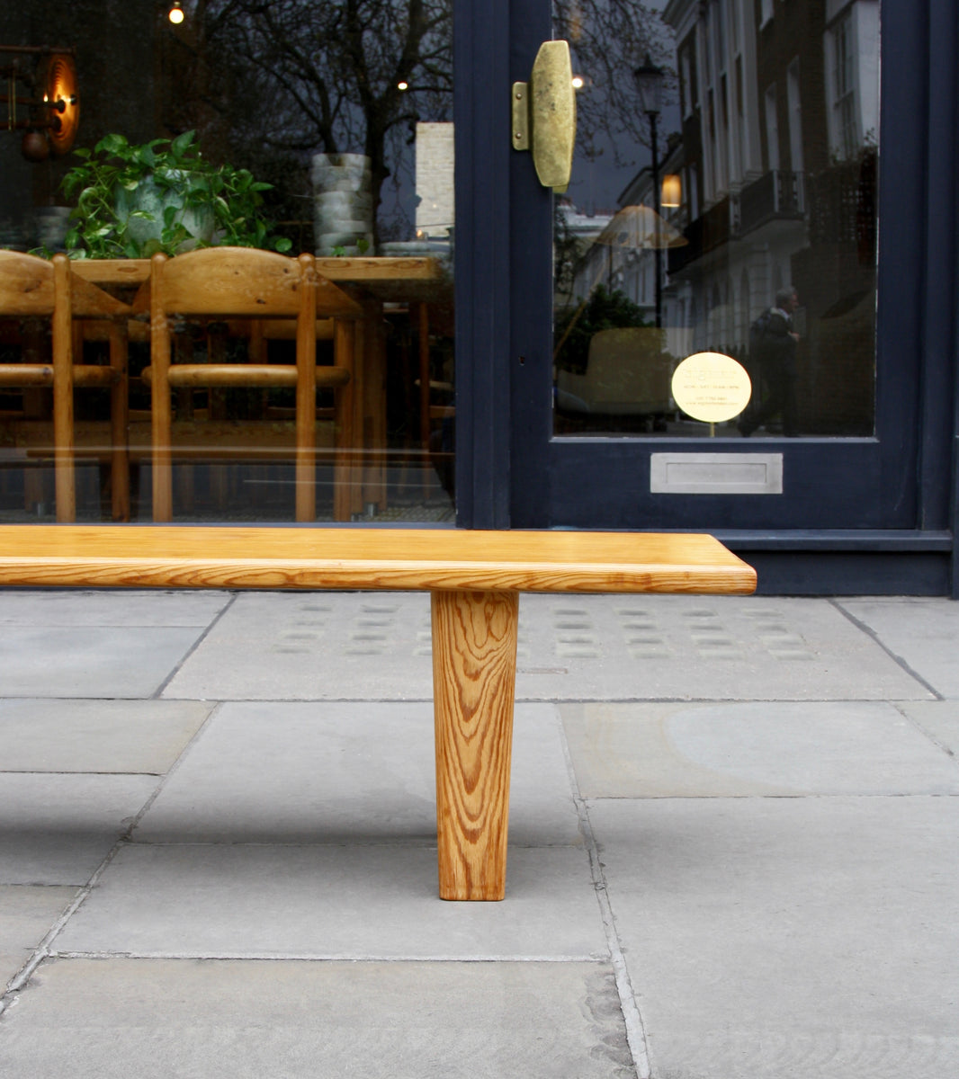 Long Pine Wood Bench / Sweden, Circa 1955