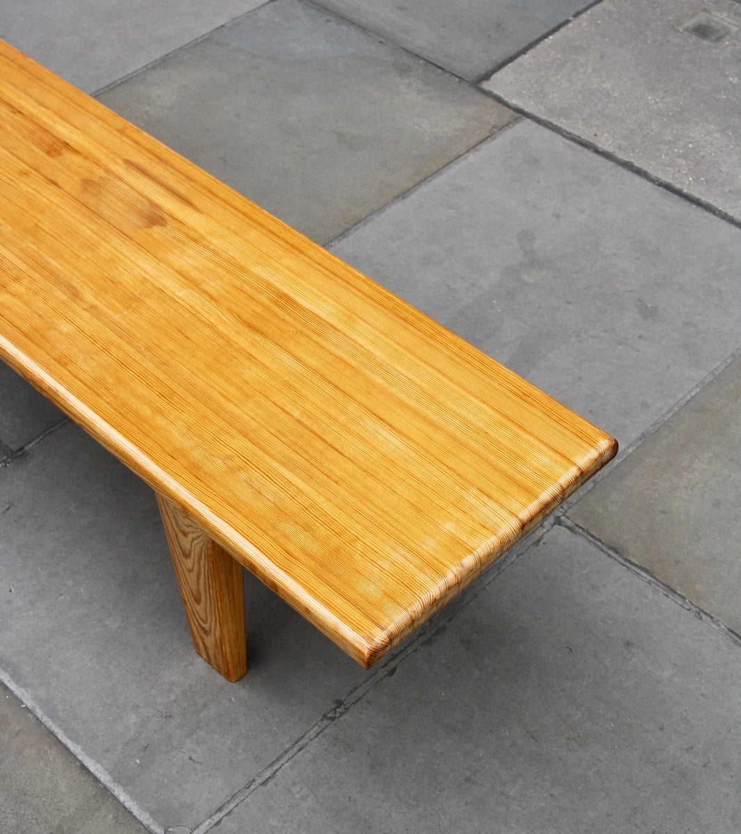 Long Pine Wood Bench / Sweden, Circa 1955