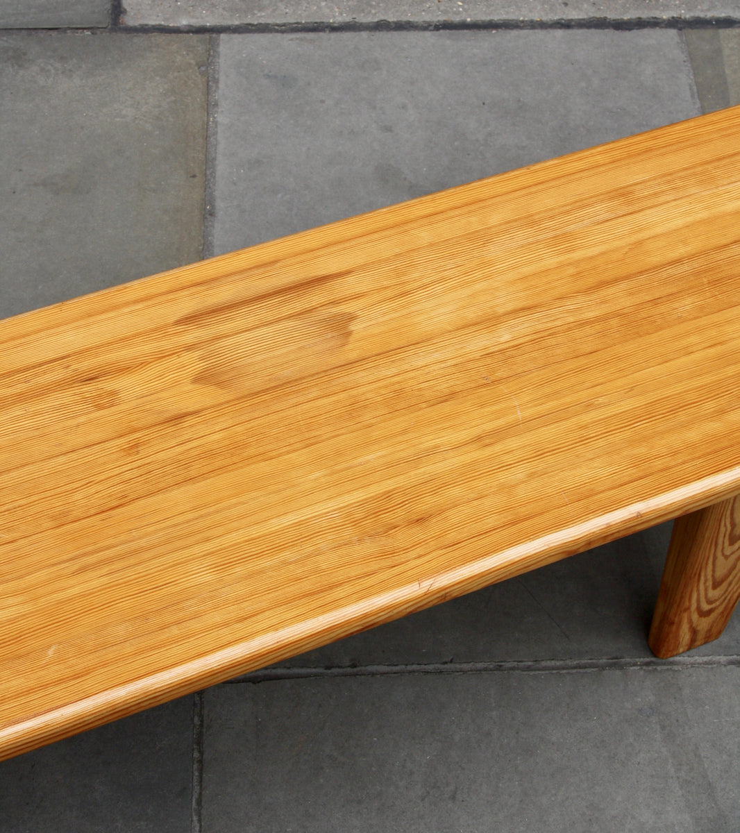Long Pine Wood Bench / Sweden, Circa 1955