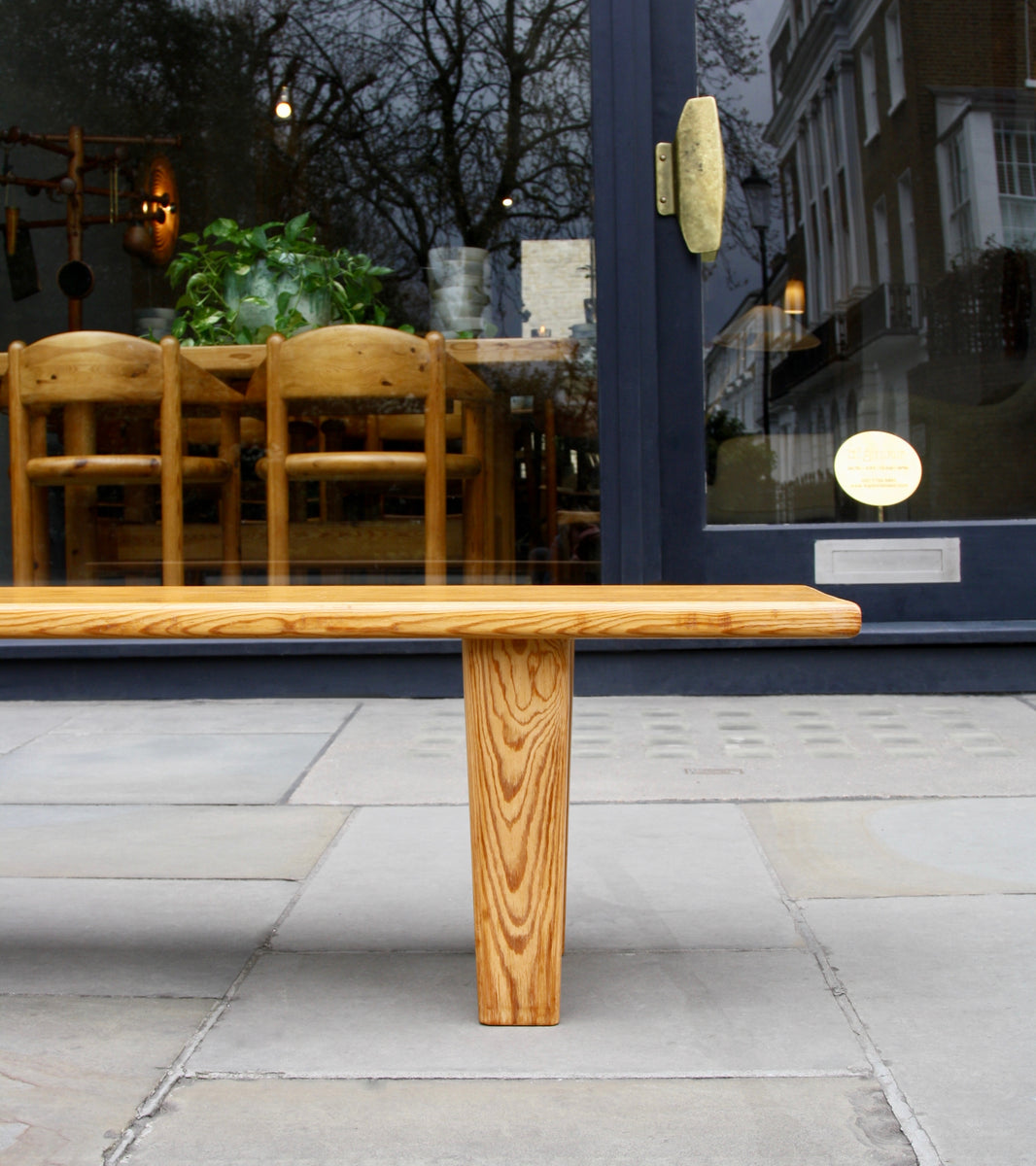 Long Pine Wood Bench / Sweden, Circa 1955
