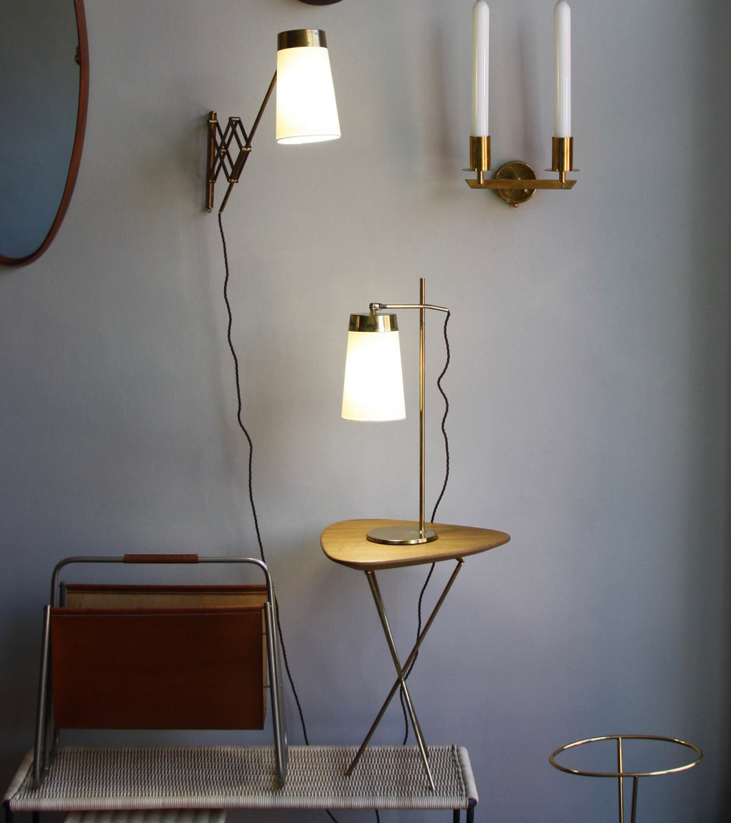Polished Brass Table Light <br>Denmark, Circa 1950