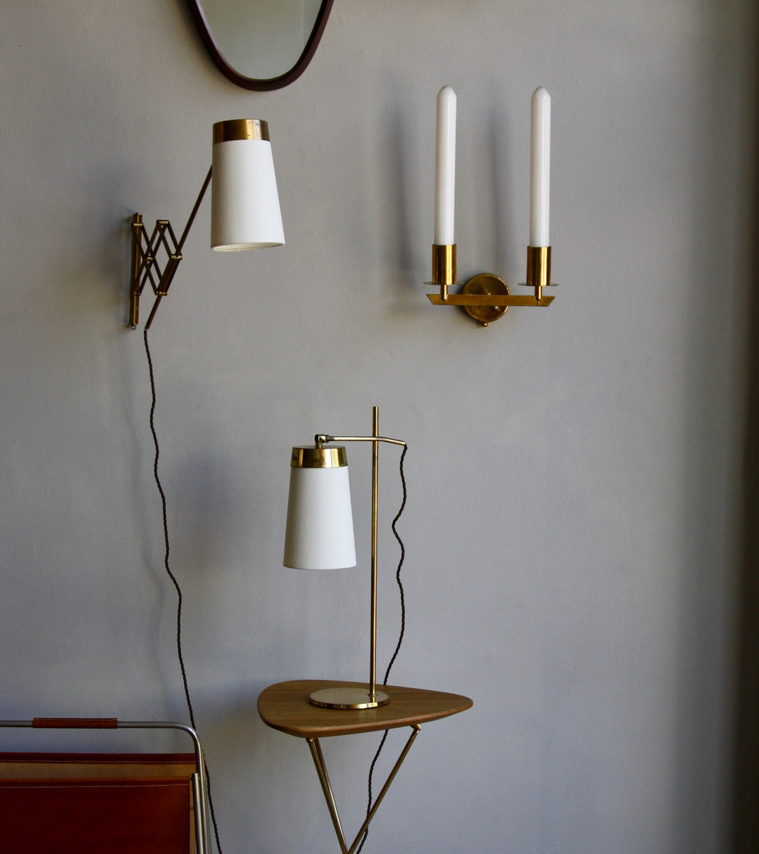 Polished Brass Table Light <br>Denmark, Circa 1950
