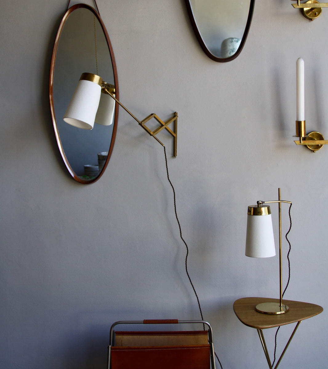 Polished Brass Table Light <br>Denmark, Circa 1950