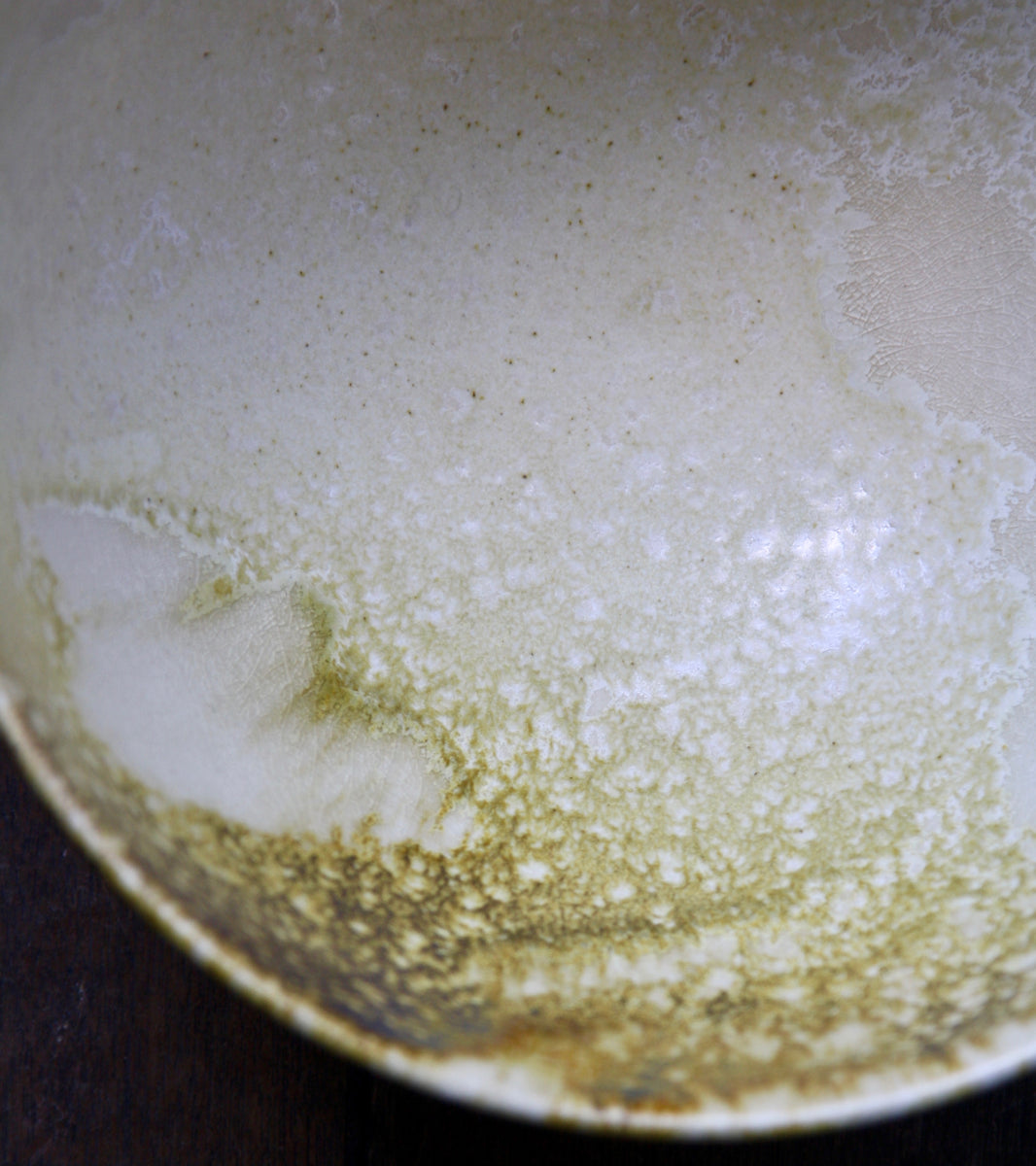 Large Deep Bowl / White & Yellow / Shape #12, Glaze C