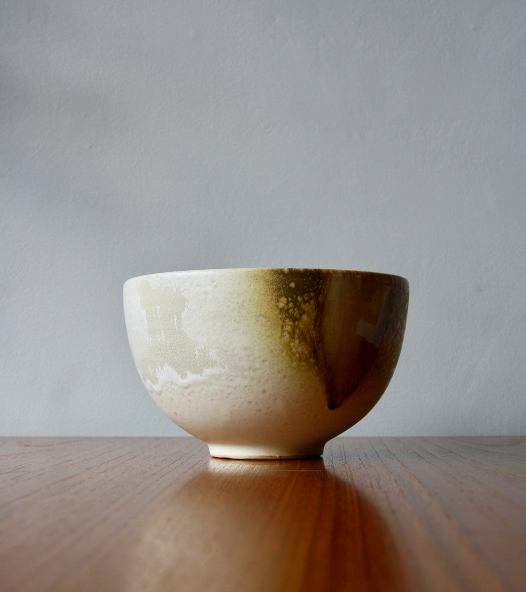 Large Deep Bowl / White & Yellow / Shape #12, Glaze C