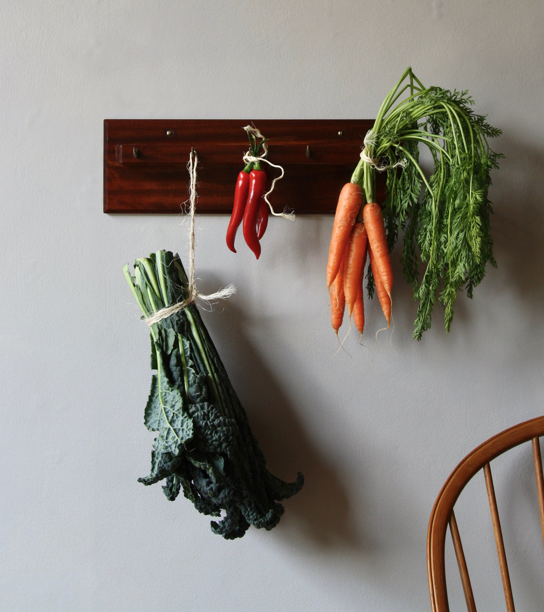 Wall Mountable Rack of Hooks / Carl Auböck