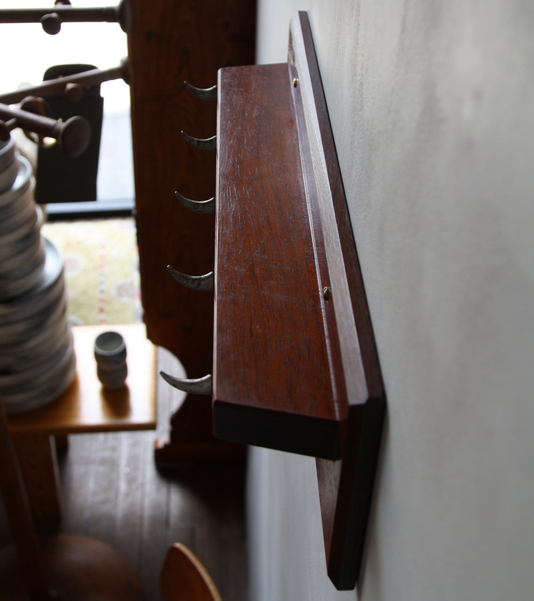 Wall Mountable Rack of Hooks / Carl Auböck