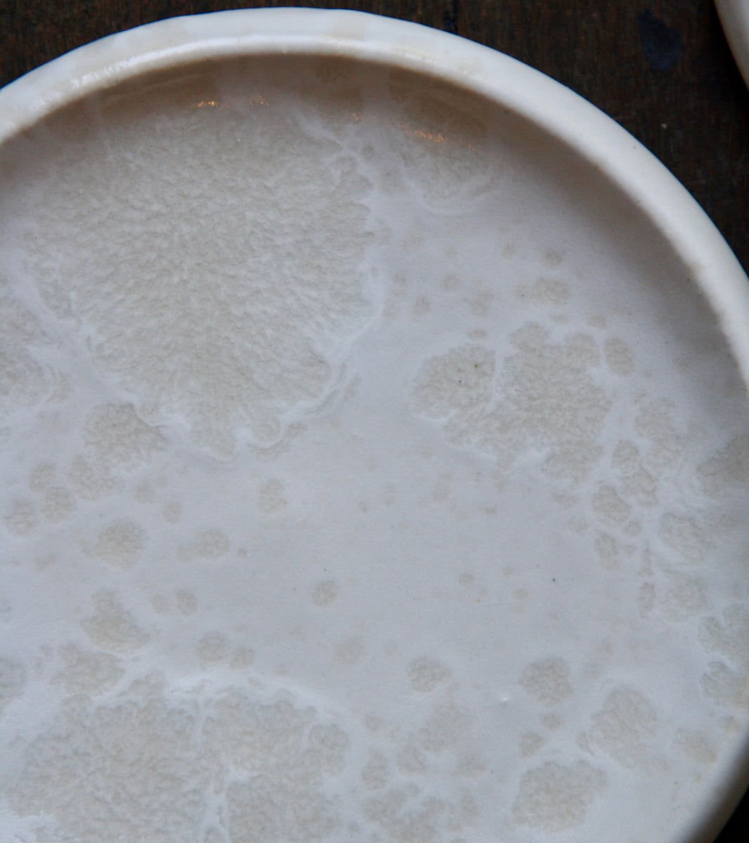 Small Rimmed Plate / Ivory / Shape #2, Glaze I
