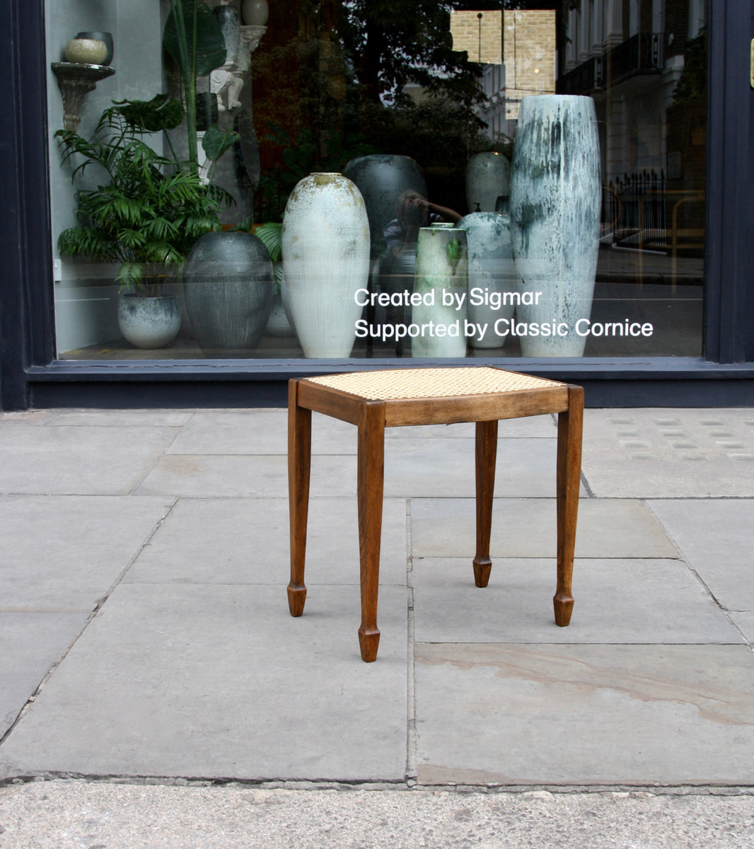 CC41 Oak & Cane Stool <br> Utility Furniture Scheme ~ Gordon Russell