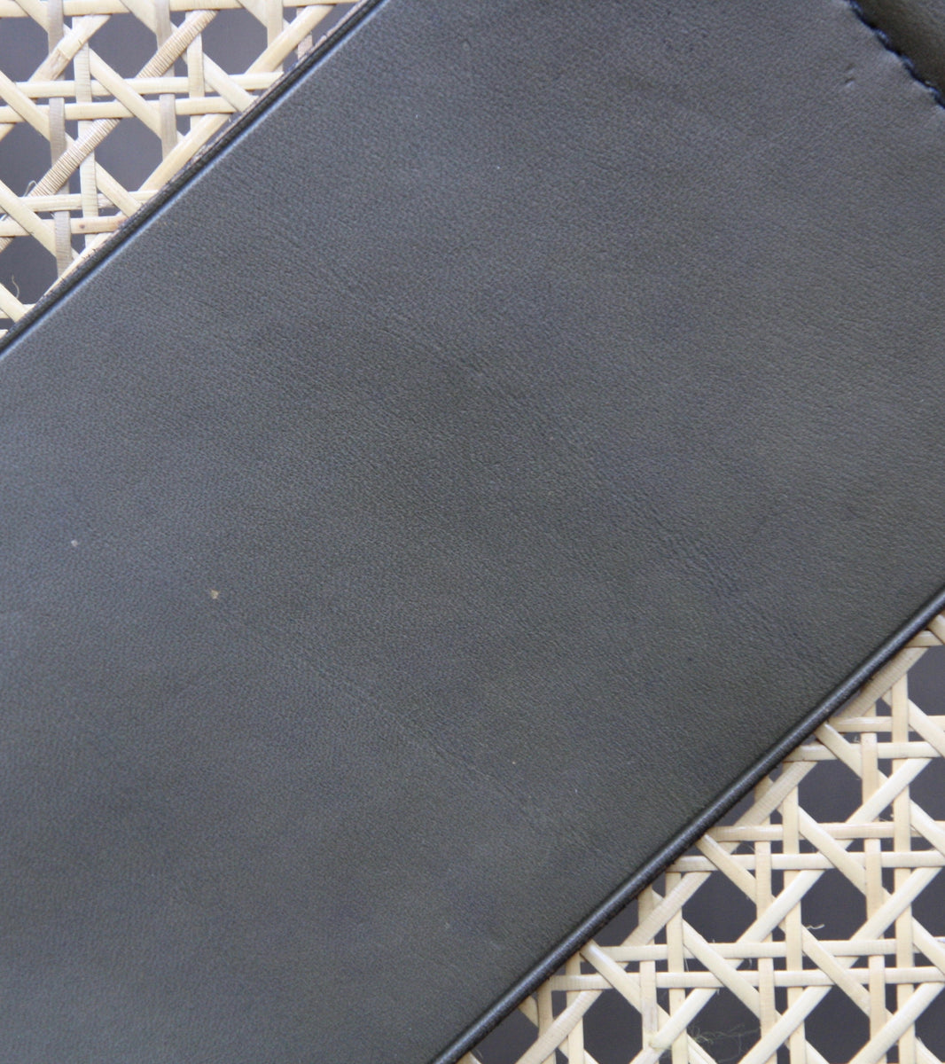 Green Leather Newspaper Carrier <BR> by Carl Auböck III