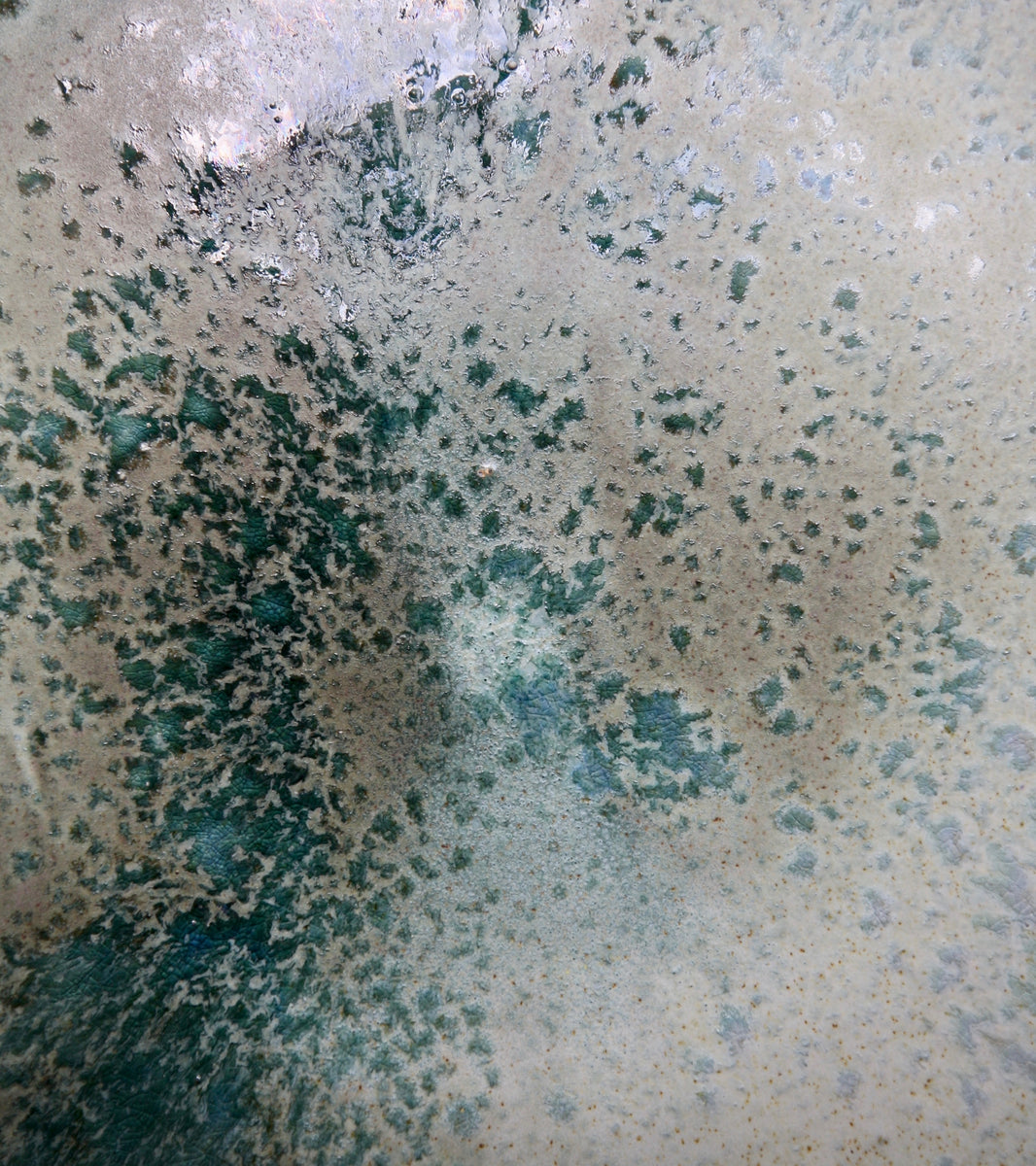 Massive Bowl / Turquoise, Green, Ombre, Grey Glaze
