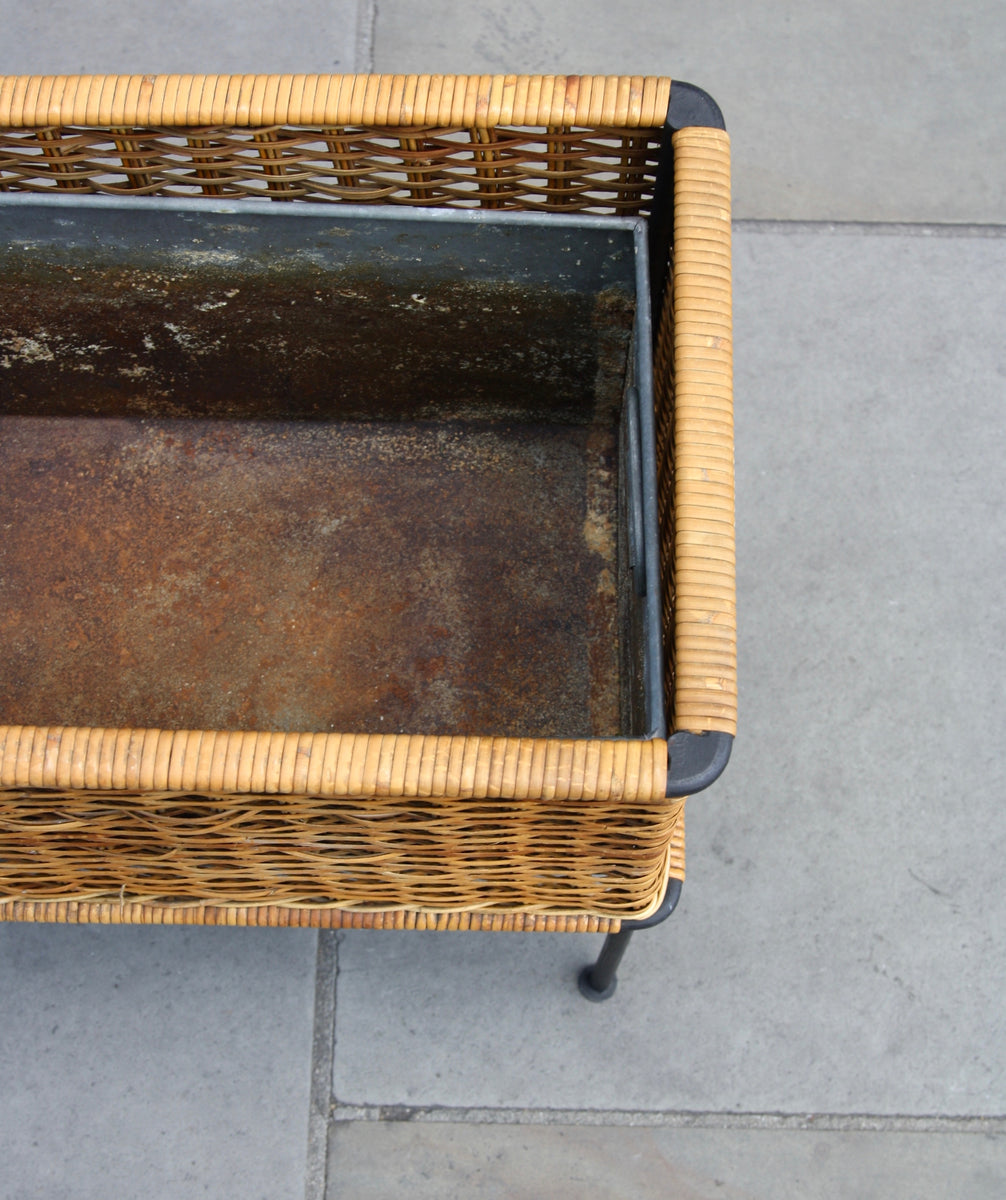 Rectangular Wicker Planter <br>by Carl Auböck