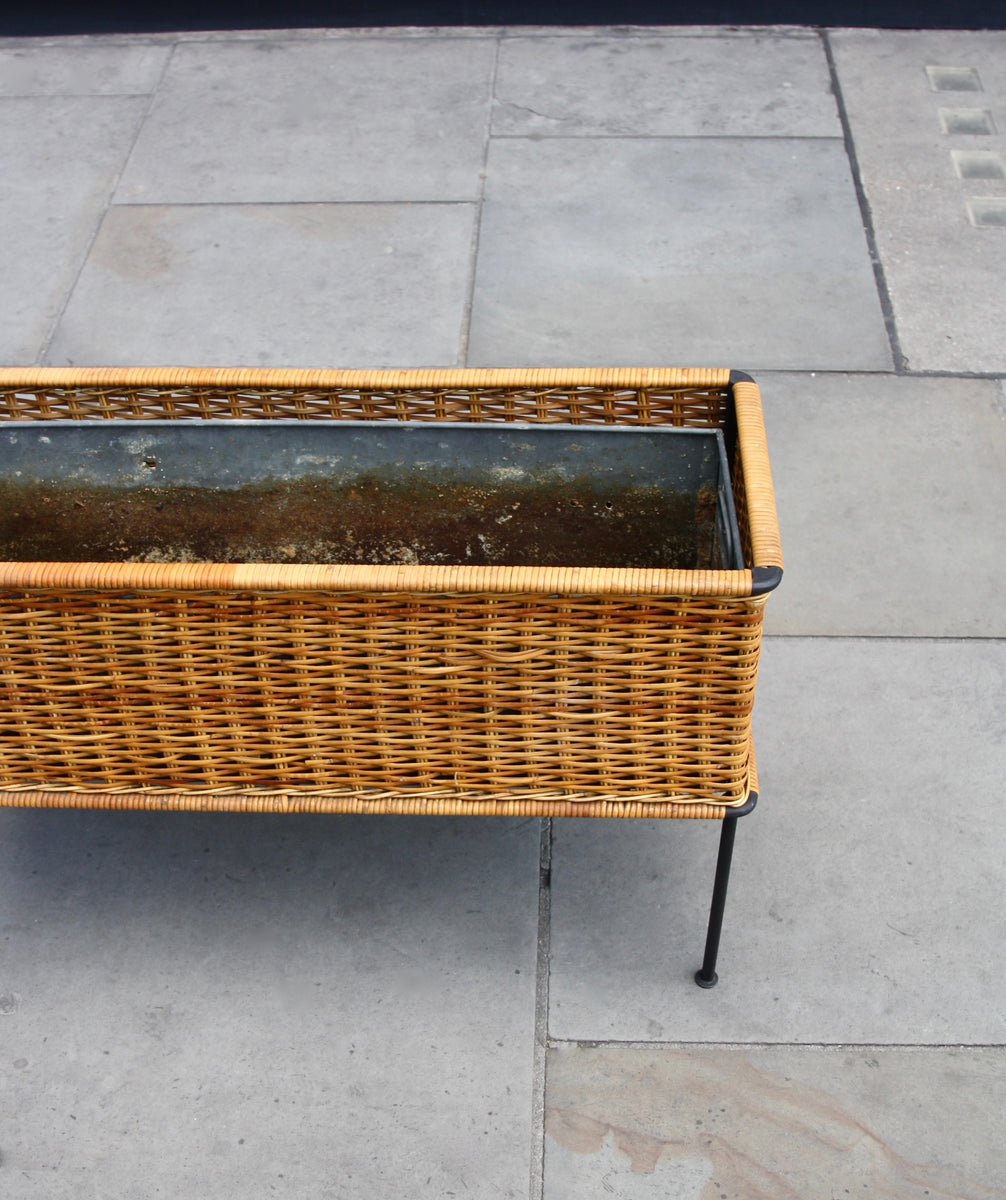 Rectangular Wicker Planter <br>by Carl Auböck