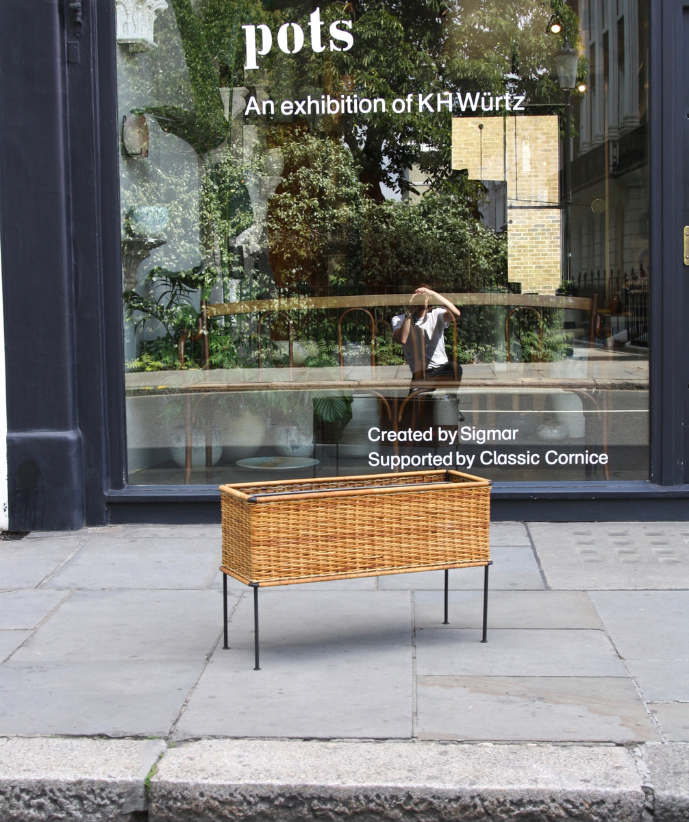 Rectangular Wicker Planter <br>by Carl Auböck