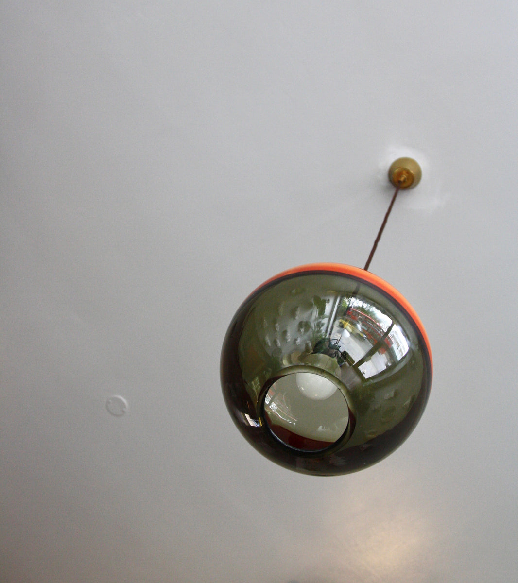 Mouth-Blown Glass Pendant / Italy, Circa 1955