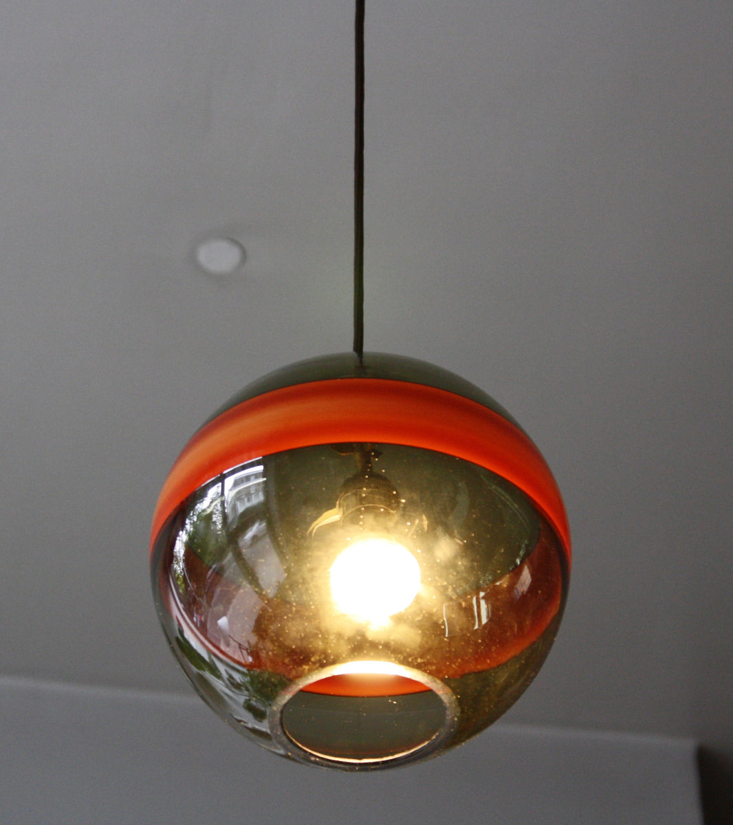 Mouth-Blown Glass Pendant / Italy, Circa 1955