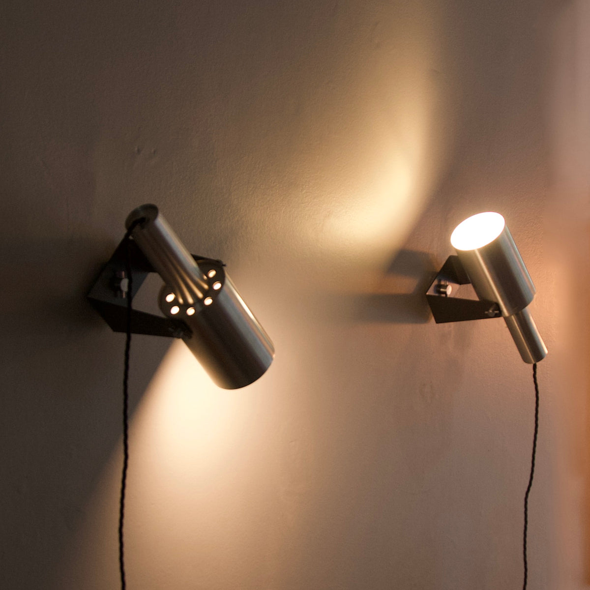 A pair of "Sonet" wall lamps/ Hans Per Jeppesen, For Fog & Mørup, Denmark, circa 1965.