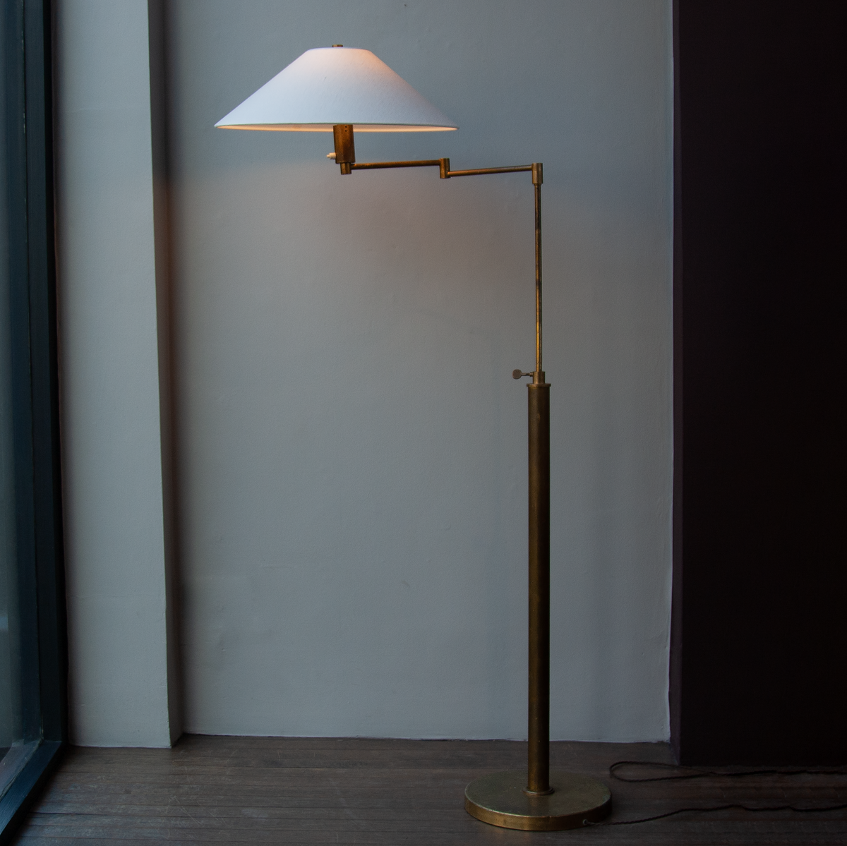 Telescopic & Articulated Library Floor Lamp / English, 1940s