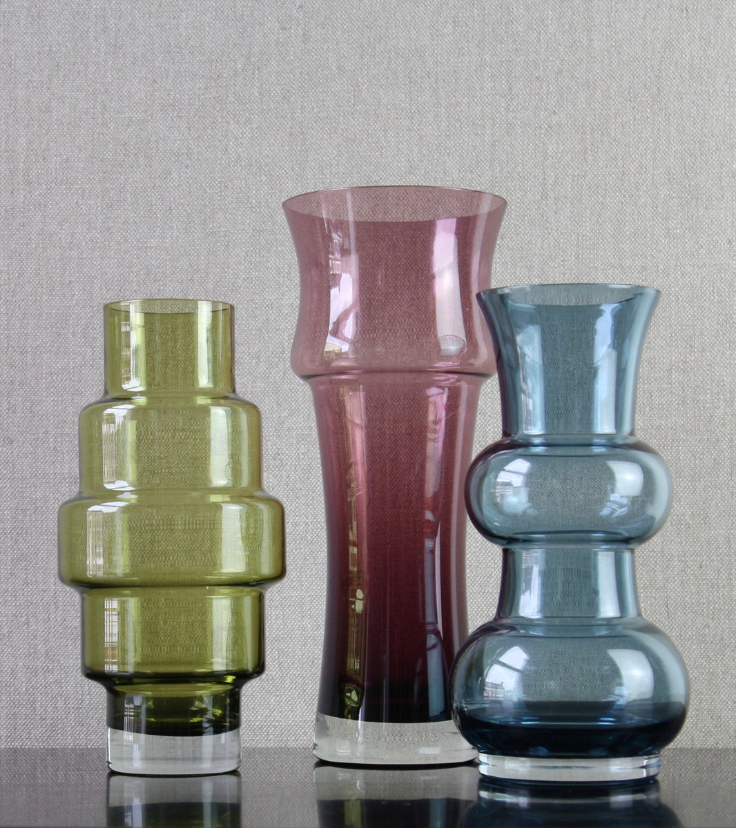 Olive Green 'Stepped' Vase / Tamara Aladin, C. 1970