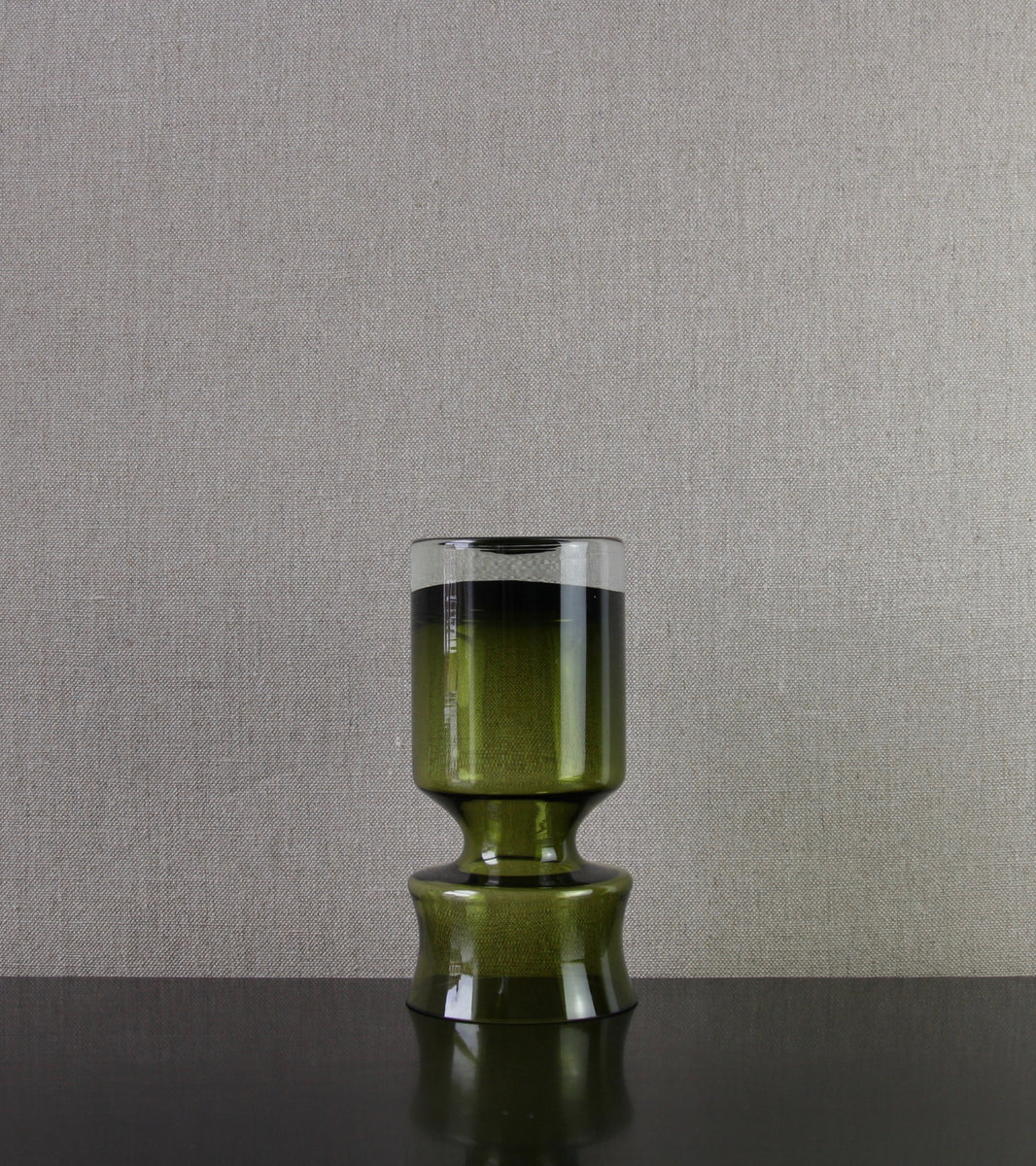 Olive Green Model 1477 "Ruusu" (Rose) Vase / Tamara Aladin, 1966