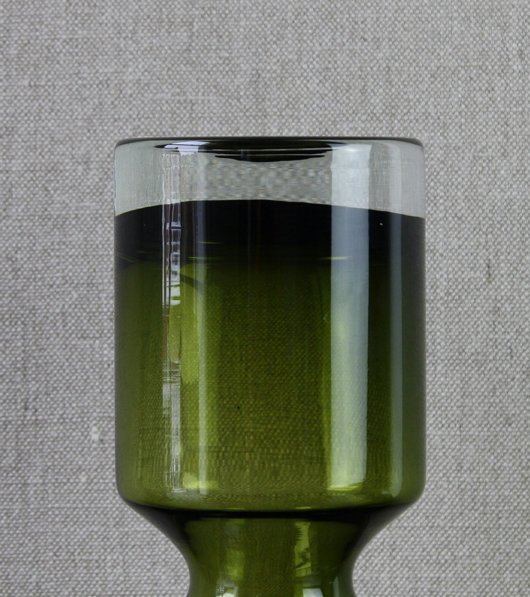 Olive Green Model 1477 "Ruusu" (Rose) Vase / Tamara Aladin, 1966
