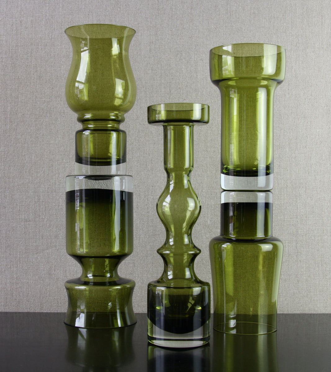 Olive Green Model 1576 Vase / Tamara Aladin, C. 1970