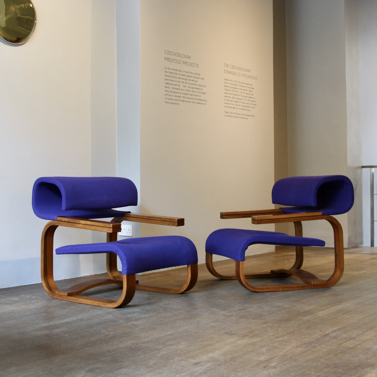 Pair Of / Conference Hall Armchairs / Jan Bočan