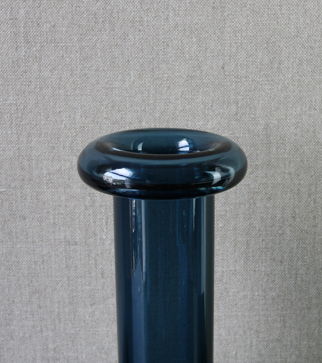 Steel Blue Model 1319 "Rulla" (Roll) Vase / Tamara Aladin, C. 1970