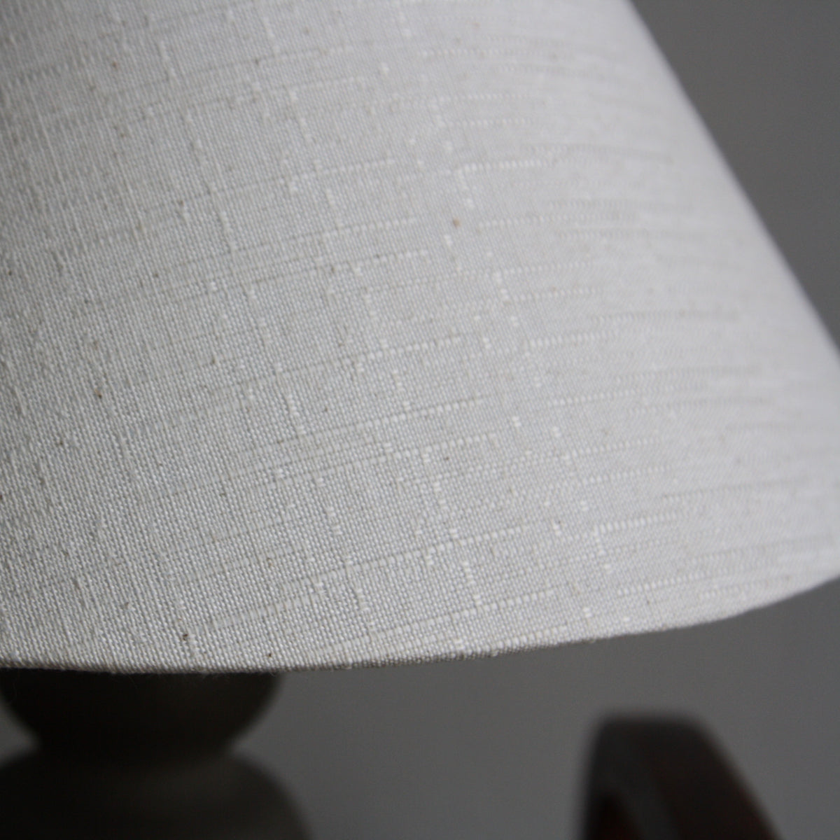 Gourd-Like Ceramic & Rope Table Lamp / Denmark, 1950s