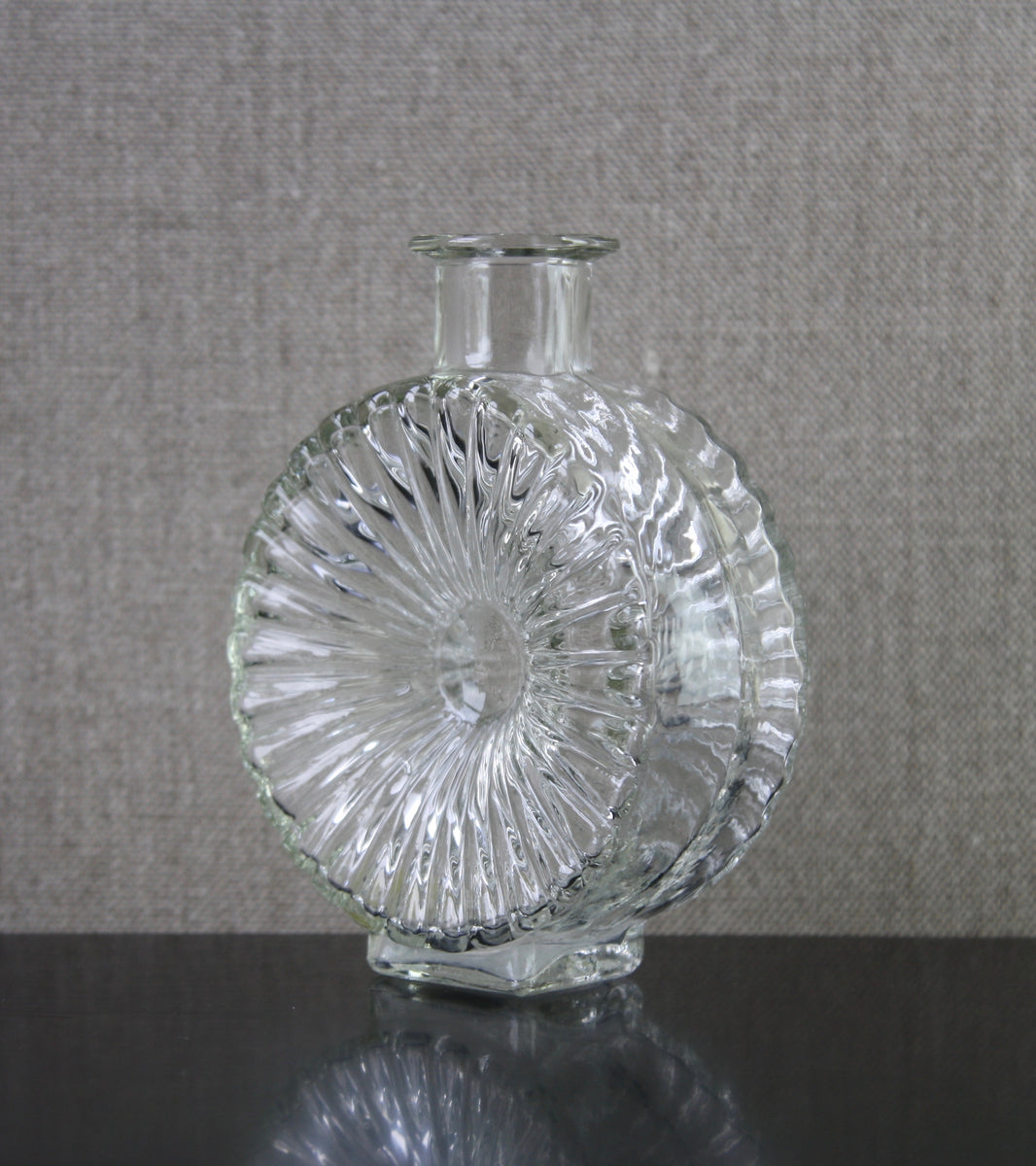 Clear Model 1394 "Aurinko" (Sun) Bottle Vase / Helena Tynell, 1964