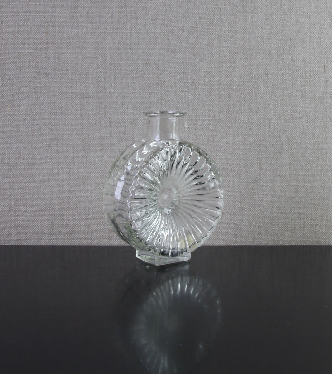 Clear Model 1394 "Aurinko" (Sun) Bottle Vase by Helena Tynell, 1964