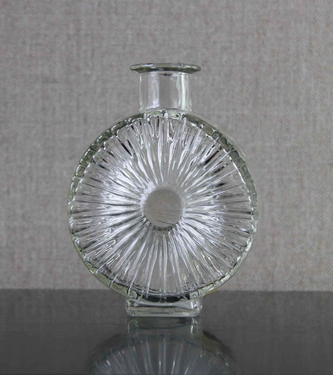 Clear Model 1394 "Aurinko" (Sun) Bottle Vase / Helena Tynell, 1964