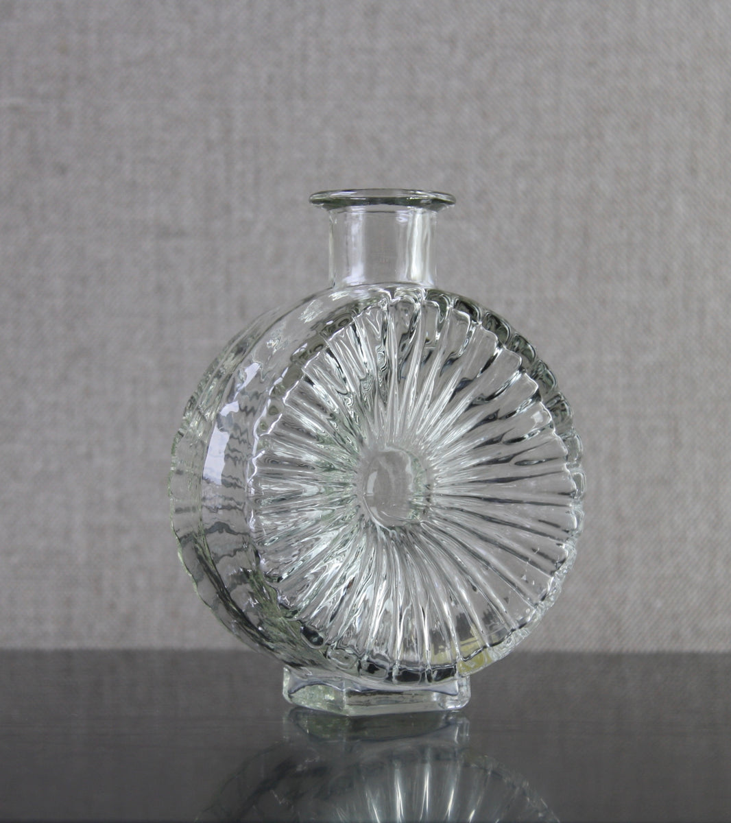 Clear Model 1394 "Aurinko" (Sun) Bottle Vase / Helena Tynell, 1964
