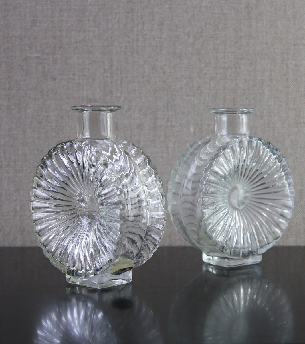 Clear Model 1394 "Aurinko" (Sun) Bottle Vase / Helena Tynell, 1964
