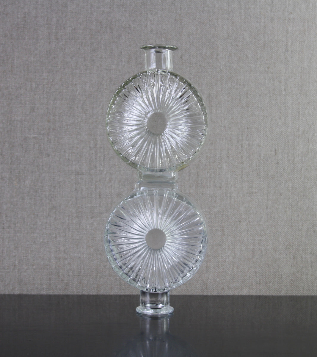 Clear Model 1394 "Aurinko" (Sun) Bottle Vase / Helena Tynell, 1964