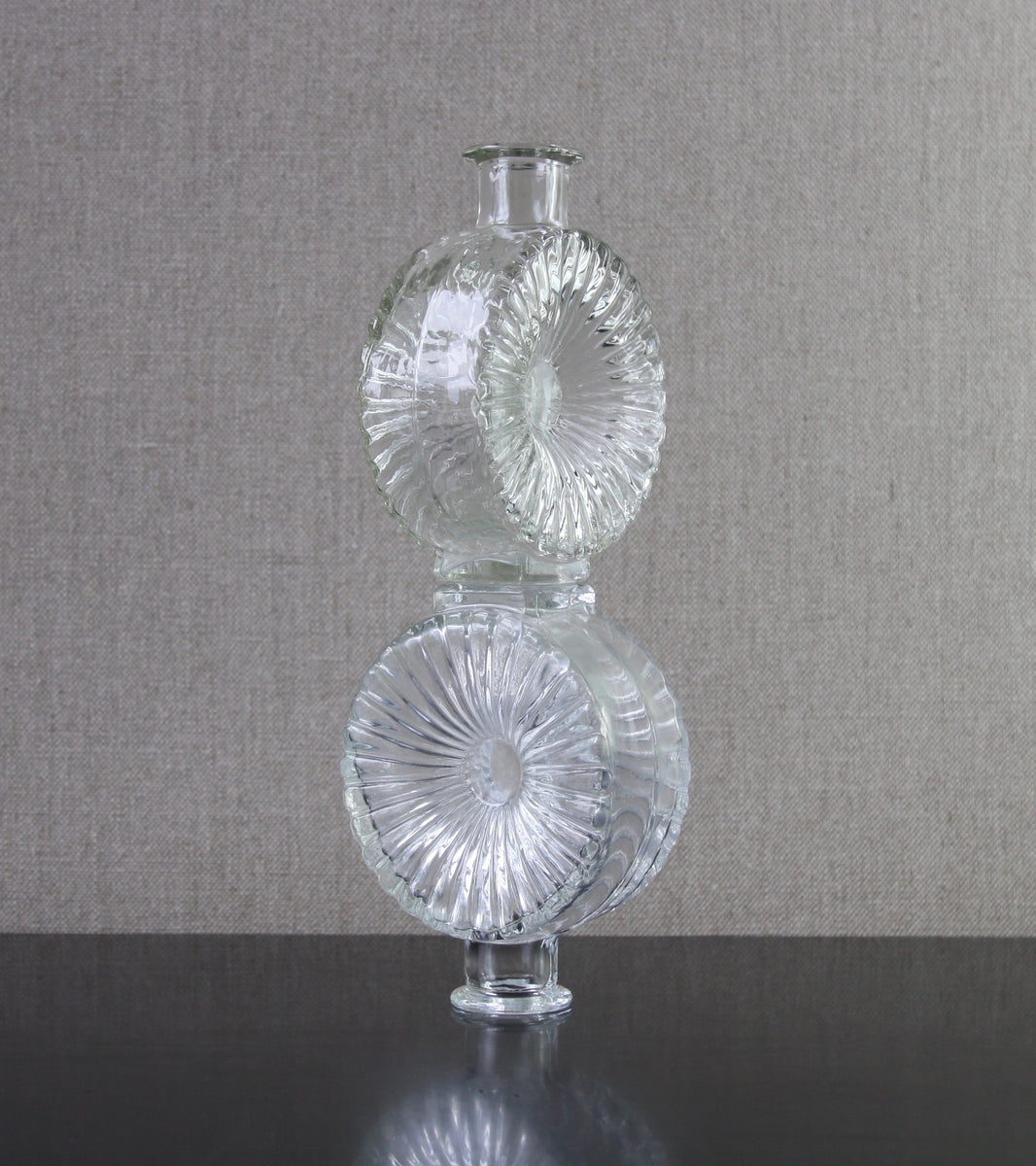 Clear Model 1394 "Aurinko" (Sun) Bottle Vase / Helena Tynell, 1964