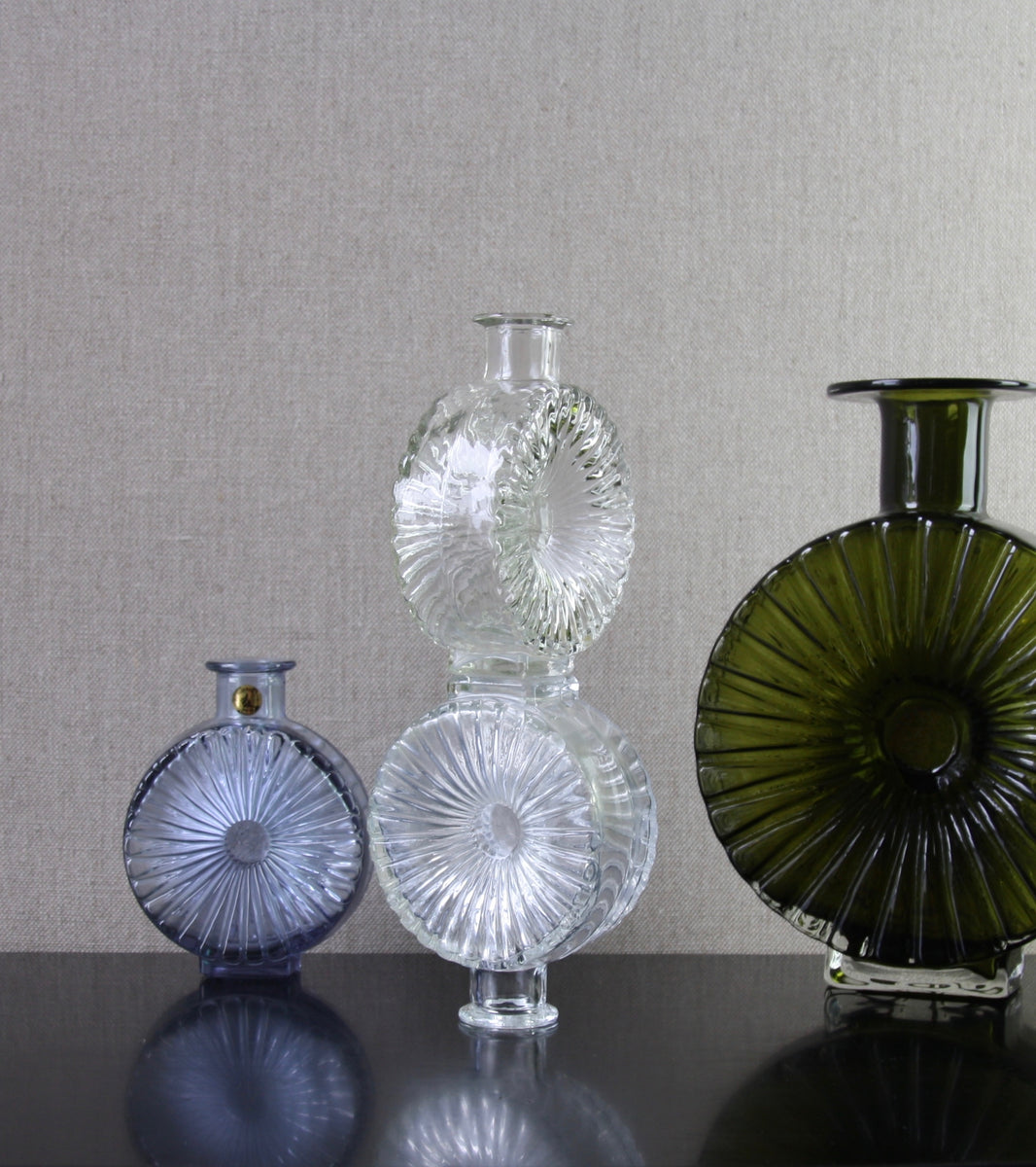 Clear Model 1394 "Aurinko" (Sun) Bottle Vase / Helena Tynell, 1964