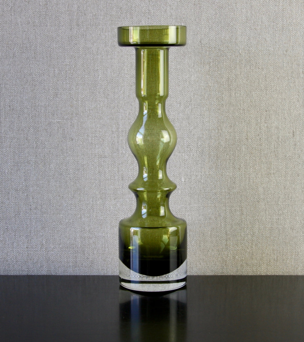 Olive Green Model 1945 "Pompadour" Vase / Candlestick by Nanny Still, 1966